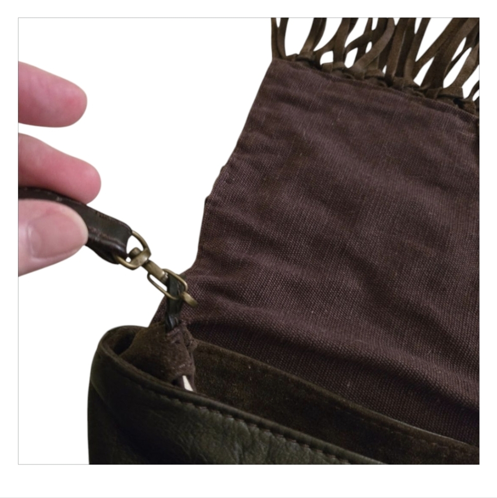 Lucky Brand daisy suede and leather shoulder bag - Picture 4 of 10